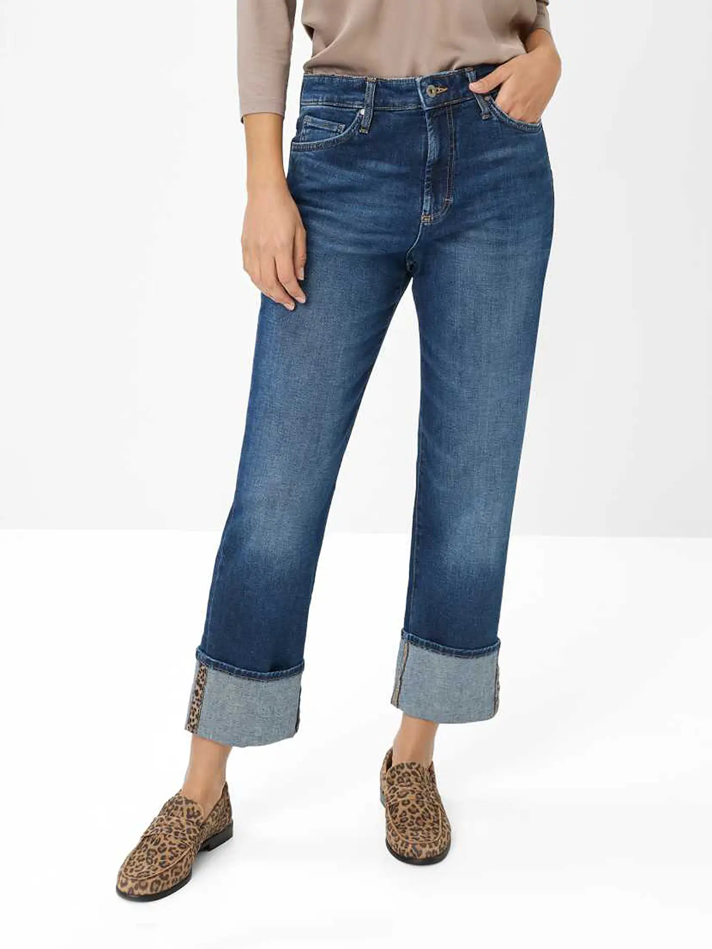 BRAX | Jeans Straight Fit 3/4 MADISON S | blau